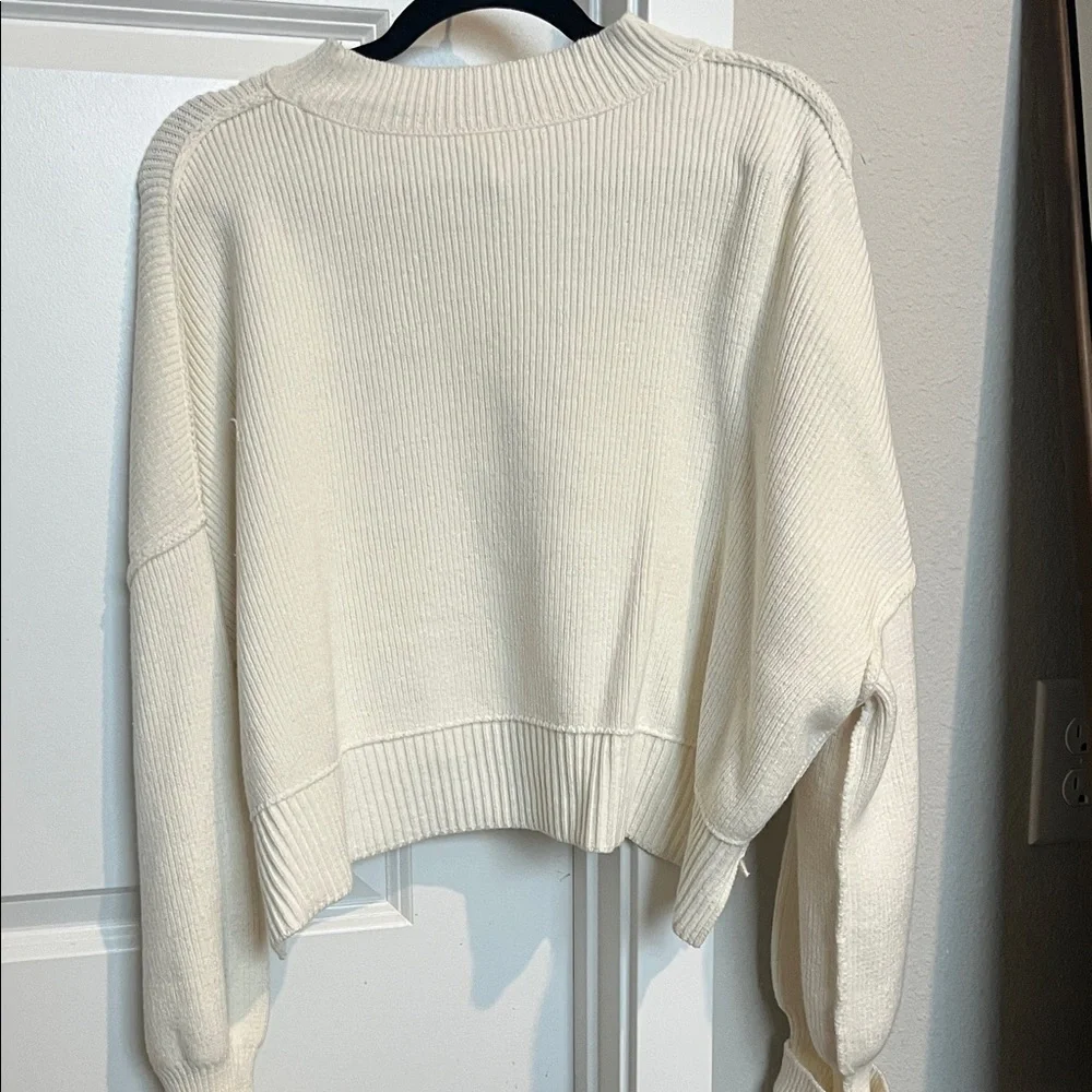 Free People Cream Ribbed Sweater - Picture 5 of 5
